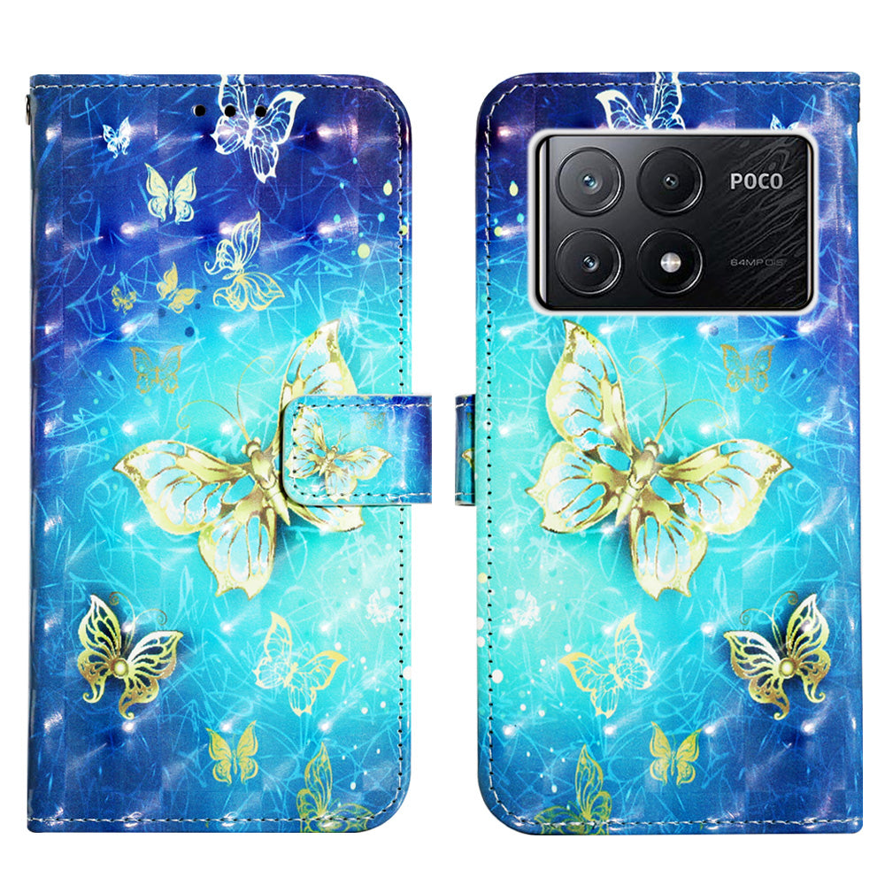 YB Pattern Printing Leather Series-2 For Xiaomi Poco X6 Pro 5G / Redmi K70E 5G Case Flip Phone Cover YB Pattern Printing Leather Series-2 For Xiaomi Poco X6 Pro 5G / Redmi K70E 5G Case Flip Phone Cover